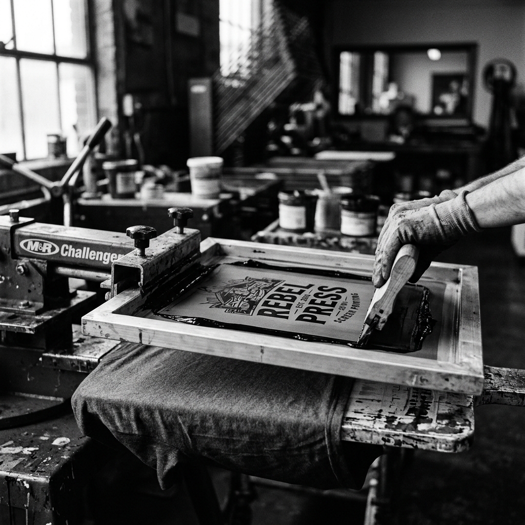 Professional screen printing press